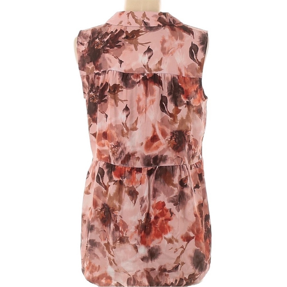 Floral Buttoned Blouse with Mandarin Collar - Picture 7 of 8